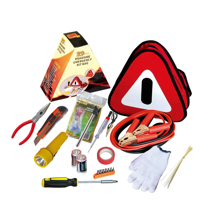 Kit di pronto soccorso stradale per attrezzi di emergenza per Auto per kit di assistenza alla riparazione sos