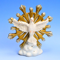 Statue de la Paix Colombe Blanche en Résine, Artisanat Religieux et Culturel, Ornement de Noël, Approvisionnement Exclusif Transfrontalier