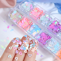 Paillettes pour ongles papillon colorées avec logo gratuit, paillettes brillantes couleur sirène
