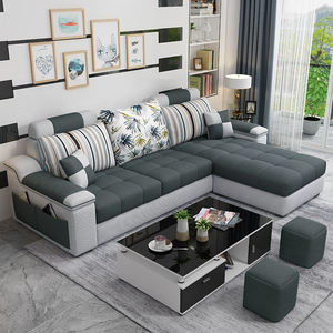 Barato sofá <span class=keywords><strong>cama</strong></span> habitación sofá en forma de l modernos e luxuosos cómodo tela sofá muebles - Product Image 1
