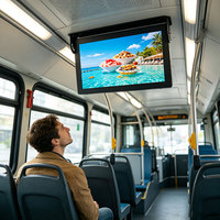 Écran publicitaire numérique pour bus Android de 18,5, 21,5 et 27 pouces, système de contrôle intelligent, affichage pour véhicule