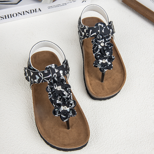 Sandalias de Playa para Niños con Diseño Floral y Suela de Corcho, Tallas 25-36, para Verano - Product Image 3