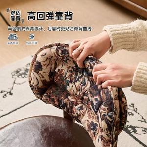 Wan Yusen Reclining Chair Pu Leather Soft <b>Backrest</b> Home Use Side Stool Light Luxury Style Creative Caster Stool - Product Image 3