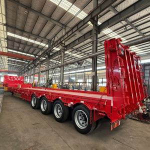 Haute qualité tout nouveau 60-80T capacité 4 essieux acier semi-<span class=keywords><strong>remorque</strong></span> Lowboy Heavy Duty Lowbed <span class=keywords><strong>camion</strong></span> à vendre - Product Image 1