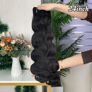 ผมต่อแบบ Body Wave ยี่ห้อ Remy ขายส่งยอดนิยม น้ำหนัก 100 กรัมต่อแพ็ค ผมแท้ 100% แบบ Super Double Drawn - Product Image 3