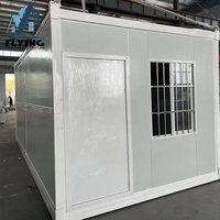 Maison conteneur préfabriquée en acier portable 20ft 40ft pour bureau et hôtel, pliable, 2-3 chambres, mini-salon et salle de bain