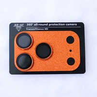 Protecteur d'objectif d'appareil photo en saphir anti-rayures en aluminium métallique, verre trempé 2.5D 9H, protection d'écran AR+AF pour 17 Pro Max