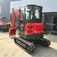 Mini-excavatrice compacte de 4 tonnes, petite machine de terrassement pour la remise en état des terres agricoles, marque chinoise