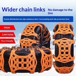 En stock – Chaînes antidérapantes en TPU pour berlines, SUV, véhicules tout-terrain, fourgonnettes – Type universel, installation facile, pneus de neige pour voitures - Product Image 2