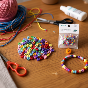 Perline Numerate Ilan 4x7mm per Lavori Artigianali 17g - Product Image 2