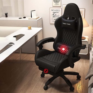 Luxury High-Back Ergonomic Gaming <strong>Chair</strong> with Footrest Modern <strong>Leather</strong> Design Extendable <strong>Swivel</strong> Function - Product Image 2