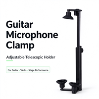 Support de microphone télescopique léger Dr.MIC C-1303, accessoire pour guitare et violon, pince de fixation pour enregistrement en direct