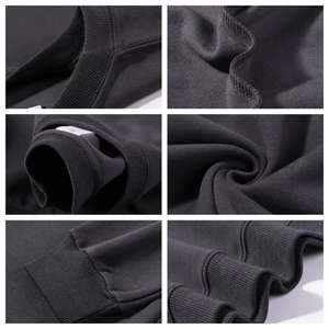 Sudadera con capucha bordada unisex de algodón 100% de 350GSM con cuello redondo, estilo oversized, para invierno, venta al por mayor - Product Image 4