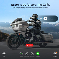 Intercom Bluetooth pour moto Fodsports FX60C avec caméra 4K, BT5.4, 10 utilisateurs, 2000m, étanche, casque de moto