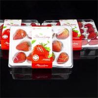 Récipient d'emballage transparent pour fraises fraîches Boîte en plastique pour aliments de supermarché Emballage pour fruits Boîte en plastique pour fraises