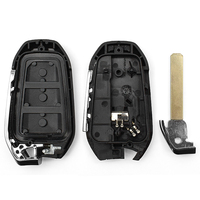 Coque de clé de voiture professionnelle de remplacement pliable à 3 boutons VA2T avec lame vierge non coupée pour télécommande