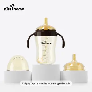 <span class=keywords><strong>Biberon</strong></span> PPSU pour bébé avec poignée en silicone, large ouverture, pour nouveau-né, tasse à eau avec paille - Product Image 6
