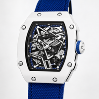 Montre à quartz pour homme en forme de baril, cadran à aiguilles de 39 mm, ultra-fine, étanche, bracelet en nylon, montre-bracelet tendance