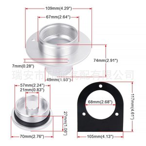 Tapa de Tanque de Combustible de Aleación de Aluminio con Soporte de 109 mm y 67 mm para Autos de Carreras Modificados y Vehículos Todoterreno - Product Image 1