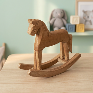 Caballito Balancín de Madera Hecho a Mano, Diseño Moderno de Pino, Decoración para Aniversario, para Sala de Estar, 3-6 Años - Product Image 3