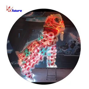 Индивидуальные костюмы с логотипом унисекс, животные, праздничные, сделанные на заказ, светодиодный костюм талисмана, Китайский светодиодный костюм для танца льва, новогодняя игрушка дракон