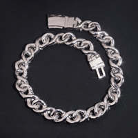 Collier chaîne cubaine en forme de fleur à 8 branches de 18 mm, base en cuivre, zircon 5A, style hip-hop, pour hommes et femmes, cadeau et fête, vente en gros d'usine
