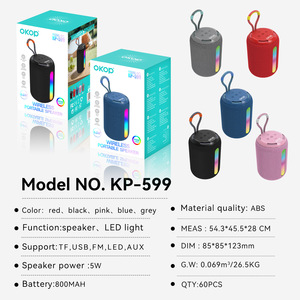 Al Aire Libre portátil para altavoz <span class=keywords><strong>Bluetooth</strong></span> RGB LED iluminación Subwoofer tarjeta reproductor 599/835 modelo batería para Comercio exterior al por mayor - Product Image 3