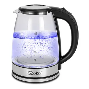 2.0L Kettles Glass Electric Kitchen Glass Tea Electric Kettle With LED Light