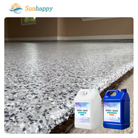 Peinture pour sols en résine époxy 100% solide avec paillettes de mica, anti-rayures, pour béton, garage, route, revêtement de sol époxy
