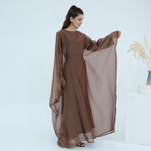 Abaya islamique 2025, vêtements pour femmes, abaya caftan brillant avec ceinture, robe intérieure et hijab, ensemble 3 pièces d'abaya, fournisseur B2B - Product Image 3