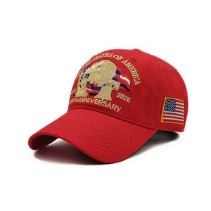 Gorra de Béisbol de Poliéster y Algodón Bordada para el 250 Aniversario del Águila Americana - Product Image 4
