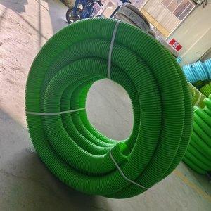 Venta caliente 50m de largo DN90mm HDPE Tubo de ventilación corrugado de doble pared Flexible de alta presión PC Hierba Tubos de plástico verde - Product Image 3