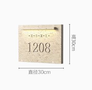 Outdoor En Indoor Waterdicht Landschap Binnenplaats Deur Nummer Muur Licht Aangepaste Stenen Led Verlichting Voor Hotels - Product Image 4