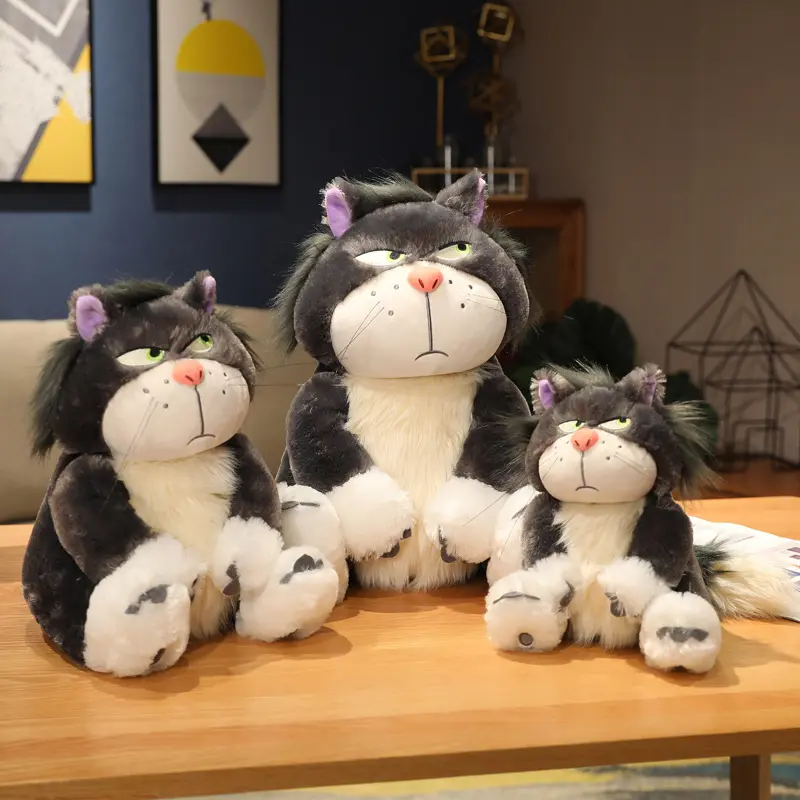 Yeni komik 15cm doldurulmuş hayvan kedi peluş yastık gerçekçi kedi peluş oyuncak