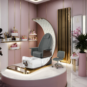 Sillón de Pedicura Portátil de 3 Piezas, Moderno, Lujoso y Duradero, de Acero Inoxidable, con Bomba de Drenaje Automática, Sillón de Salón de Uñas, Pestañas y Tratamientos Faciales - Product Image 3