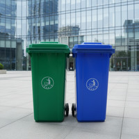 Poubelle personnalisée 100L 120L 240L Poubelle à roulettes Poubelle en plastique Conteneur pour poubelle