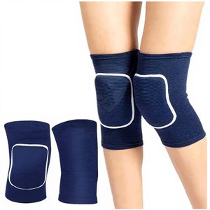 Genouillères de protection sportives professionnelles élastiques, flexibles, respirantes, en polyester épais et durable - Product Image 1