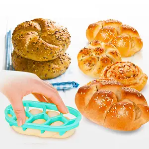 Оптовая продажа, пластиковая пресс-форма овальной формы для хлеба, круглая Высококачественная модная форма для хлеба, пресс-форма для тостов, инструмент для выпечки