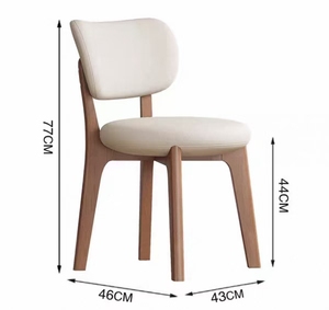 <span class=keywords><strong>Chaise</strong></span> <span class=keywords><strong>de</strong></span> salle à manger en bois massif <span class=keywords><strong>de</strong></span> style nordique, lignes modernes et minimalistes, détails <span class=keywords><strong>de</strong></span> style antique, siège rembourré <span class=keywords><strong>de</strong></span> haute qualité pour une salle à manger confortable à la maison - Product Image 6