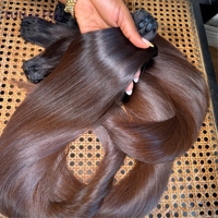Cheveux vierges vietnamiens non traités, cuticules alignées, provenant d'un seul donneur, ondulation naturelle, mèches de cheveux indiens bruts