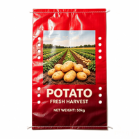 Sacs en PP économiques pour le transport des pommes de terre, sacs tissés standard pour pommes de terre, oignons, maïs, matériau recyclable
