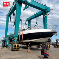 Prix usine Grue portique mobile marine sur pneus en caoutchouc, sur mesure, pour levage de yachts, capacité 500t 1000 tonnes