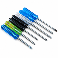 Tournevis de précision à manche transparent 145 mm, magnétique, en acier au carbone 45, outil de réparation manuel pour l'électronique et les cadeaux
