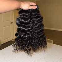 Lots de Cheveux Naturels Ondulés, Cheveux Humains Bruts à Cuticules Intactes, Tissage de Cheveux Noir Naturel, Fournisseur en Gros