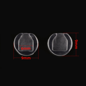 Almohadillas transparentes de plástico para pendientes de clip, 9 mm x 6 mm, a prueba de dolor, antideslizantes, diseño invisible - Product Image 1