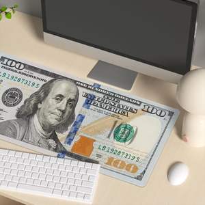 Tapis de souris de jeu XXL personnalisé avec design dollar, base en caoutchouc antidérapante, tapis de bureau étendu pour <span class=keywords><strong>clavier</strong></span>, PC, ordinateur portable, usage bureautique - En stock - Product Image 2