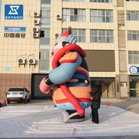 Mascotte gonflable personnalisée du Dieu de la Porte Chinois pour la décoration d'événements festifs