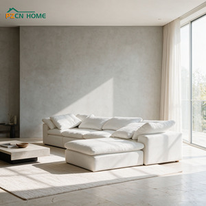 Canapé modulaire en peluche, directement de l'usine, avec un aménagement flexible et un tissu facile d'entretien, pour un salon moderne - Product Image 1
