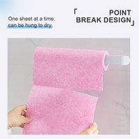 Rouleau de chiffons de nettoyage jetables pour cuisine 25*25cm/20 pièces, en non-tissé détachable, en rouleaux, en fibres de coco, pour récurer