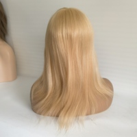Perruque complète en cheveux humains vierges péruviens soyeux, avec base en PU fine et élégante, effet naturel